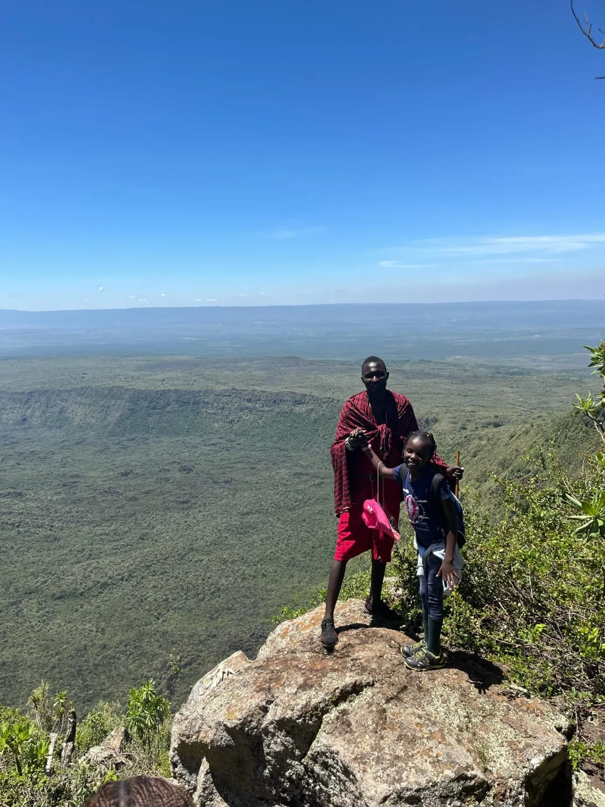 On the rocks above the crater.